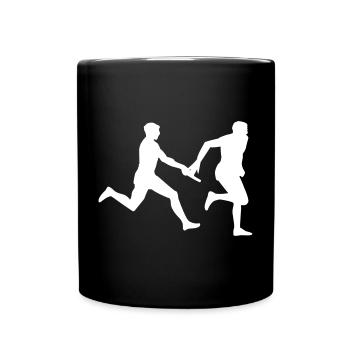 course de relais - Mug uni - noir - Devant