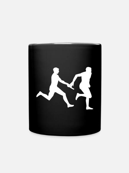 Staffellauf - Staffelläufer - Tasse einfarbig - Schwarz