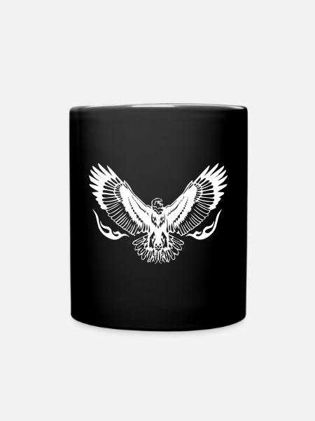 Adlerschwingen - Tasse einfarbig - Schwarz