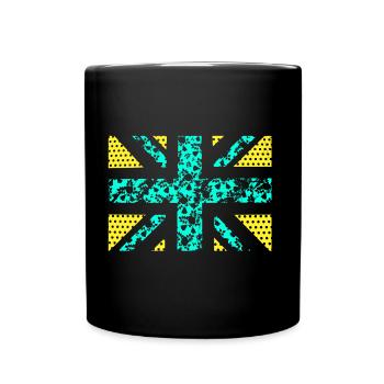 Englische Fahne mal anderes! Geschenkidee - Tasse einfarbig - Schwarz - Vorne