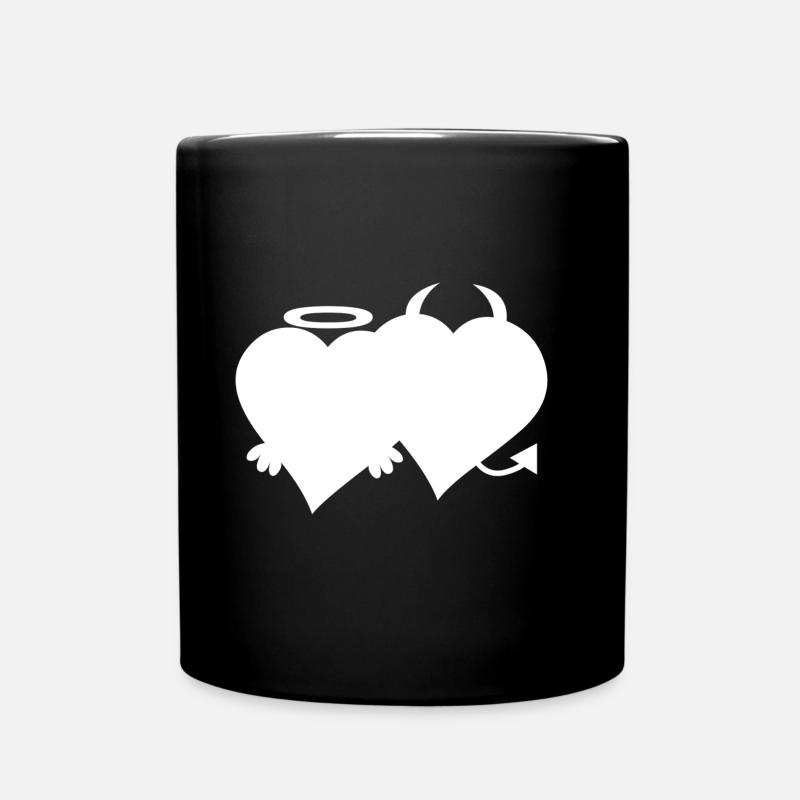 Coeur ange et diable - Mug uni - noir