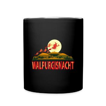 Walpurgisnacht auf dem Brocken - Tasse einfarbig - Schwarz - Vorne