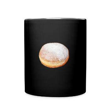 Berliner Pfannkuchen Fasching Geschnek design - Full Colour Mug - black - Front