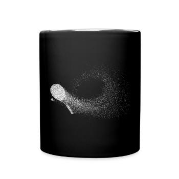 Raquette tennis - Mug uni - noir - Devant