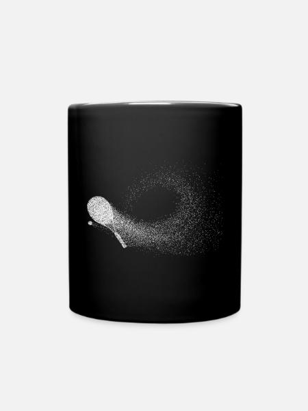 Raquette tennis - Mug uni - noir