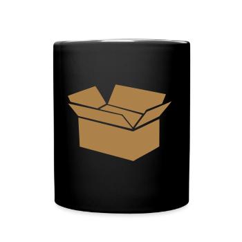 boite carton dessin 0 - Mug uni - noir - Devant