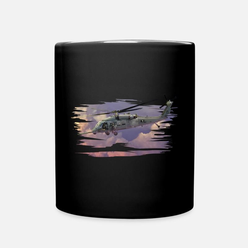 Helikopter - Tasse einfarbig - Schwarz