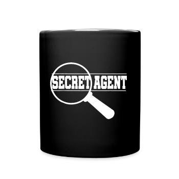 Secret Agent Spruch Lustig - Tasse einfarbig - Schwarz - Vorne