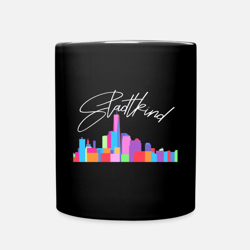 Stadtkind - Tasse einfarbig - Schwarz