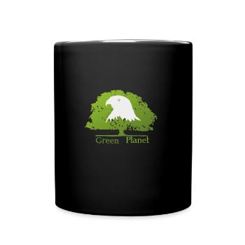 save the planet - Tasse einfarbig - Schwarz - Vorne