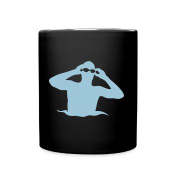 schwimmen tauchen lünette - Tasse einfarbig - Schwarz - Vorne