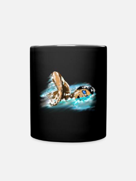 swimmer - Full Colour Mug - black
