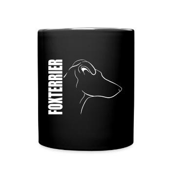 FOXTERRIER poil de profil WILSIGNS motif chien - Mug uni - noir - Devant