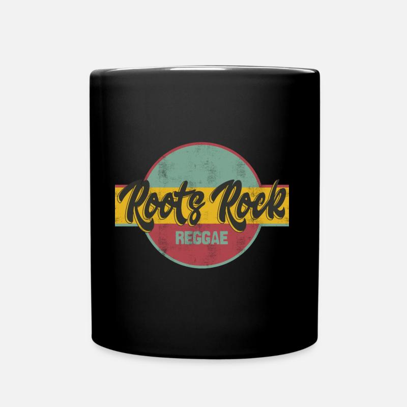 Roots Rock Reggae - Full Colour Mug - black