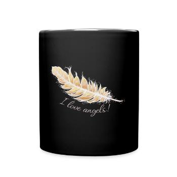 Angel feather Love - Sonja Ariel von Staden - Full Colour Mug - black - Front