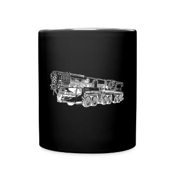 Crane mobile crane 300 1300 1250 250 white - Full Colour Mug - black - Front
