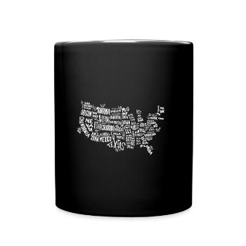 États-Unis d’Amérique États - Mug uni - noir - Devant