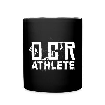 OCR Athlete - Hindernislauf Obstacle Course Racing - Tasse einfarbig - Schwarz - Vorne