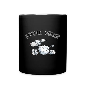 Poodle Power - Tasse einfarbig - Schwarz - Vorne