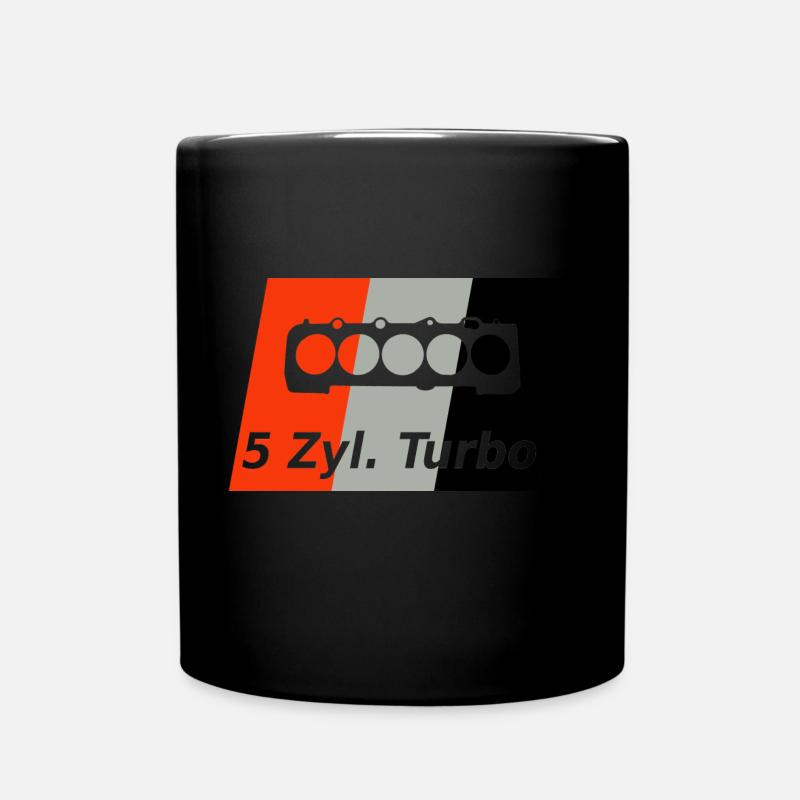 5 Zylinder Turbo - Tasse einfarbig - Schwarz
