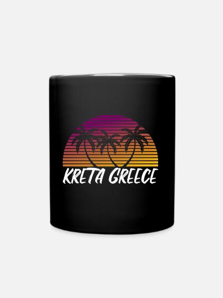 Kreta Griechenland - Tasse einfarbig - Schwarz