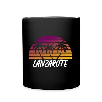 Lanzarote - Tasse einfarbig - Schwarz - Vorne
