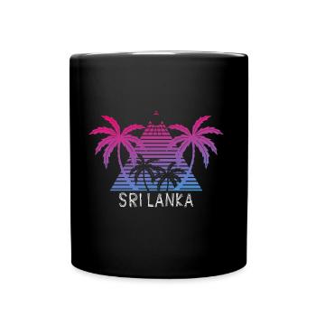 Sri Lanka - Tasse einfarbig - Schwarz - Vorne