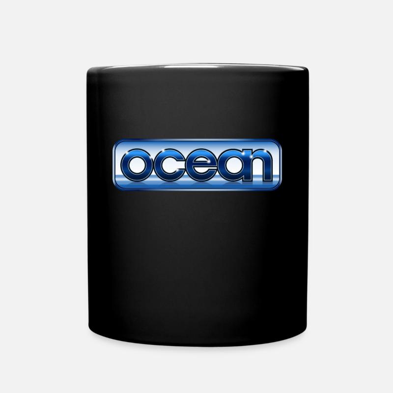Ozean Vintage LOGO - Tasse einfarbig - Schwarz