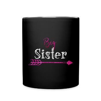 Grande Sœur Palette Rose Glitter - Mug uni - noir - Devant