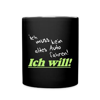 Auto Tuning Schrauber Kult Shirt, Altes Auto (25) - Tasse einfarbig - Schwarz - Vorne