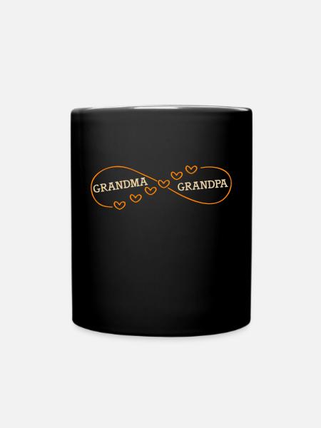 Oma und Opa Partnershirt - Tasse einfarbig - Schwarz