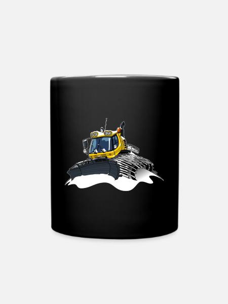 gelber Schneeschaufelschnee - Tasse einfarbig - Schwarz