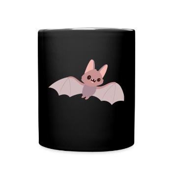 Fledermaus - Tasse einfarbig - Schwarz - Vorne