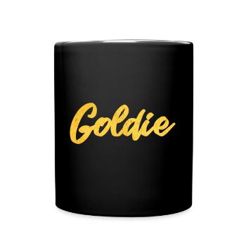 Goldie Gold Goldene Kalligrafie - Tasse einfarbig - Schwarz - Vorne