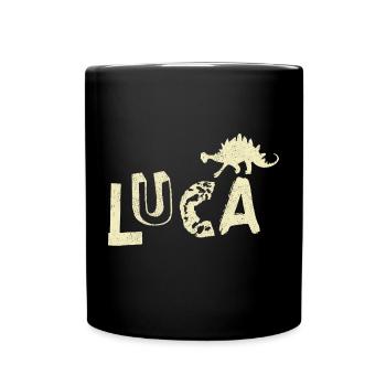 Luca Dinosaurier - Tasse einfarbig - Schwarz - Vorne