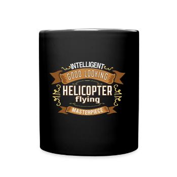 Helicopter - Full Colour Mug - black - Front