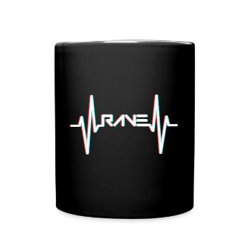 RAVE Heartbeat Raver EDM - Full Colour Mug - black - Front