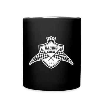 drapeau de course symbole drapeau équipe - Mug uni - noir - Devant