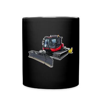 Pistenraupe rot - Tasse einfarbig - Schwarz - Vorne