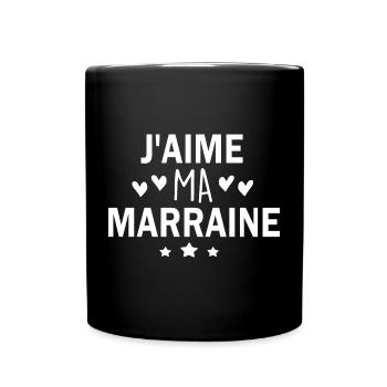 j'aime ma marraine - Mug uni - noir - Devant
