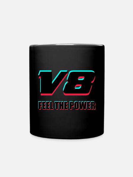 V8 - Tasse einfarbig - Schwarz