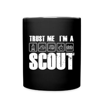 Vertrauen: Ich bin Scout i am a Scout Pfadfinder - Tasse einfarbig - Schwarz - Vorne