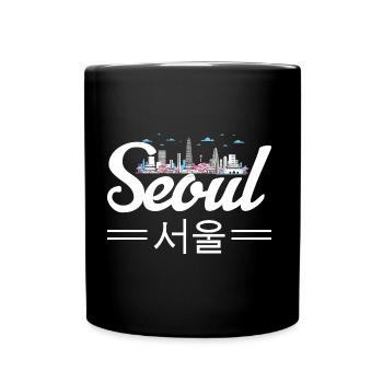 Kpop Seoul Korea Südkorea K-Pop Geschenk Spruch - Tasse einfarbig - Schwarz - Vorne