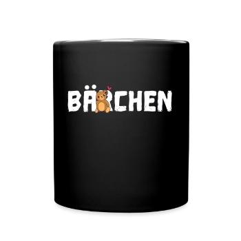 Bärchen Geschenk Liebe Herz Kosename Spitzname - Tasse einfarbig - Schwarz - Vorne