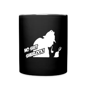 Pas de sherlock merde - Mug uni - noir - Devant