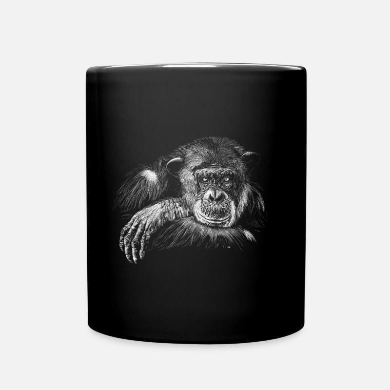 monkey - Full Colour Mug - black