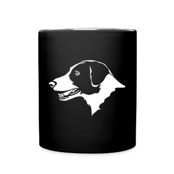 Border Collie Tête « Black Edition » - Mug uni - noir - Devant