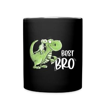 Frères et sœurs Dinosaures I Meilleur frère - Mug uni - noir - Devant