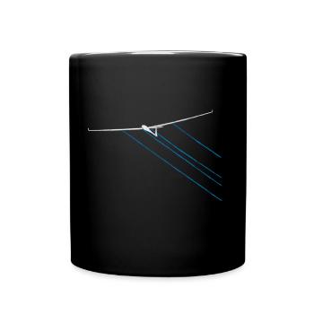 Wasser Segelflugzeug gleiten Segelflieger Strecke - Tasse einfarbig - Schwarz - Vorne