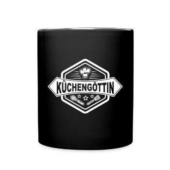 Küchengöttin Auszeichnung für die beste Köchin - Tasse einfarbig - Schwarz - Vorne
